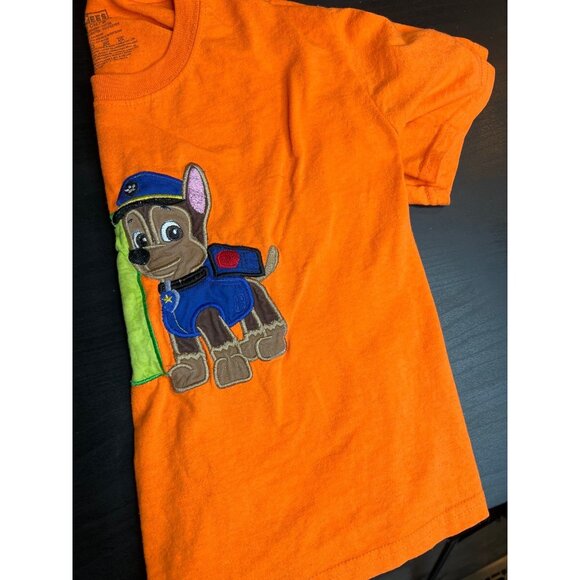 One of a Kind Paw Patrol 4th Birthday T Shirt Kids Small Orange Chase Embroider - Picture 7 of 11
